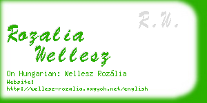 rozalia wellesz business card